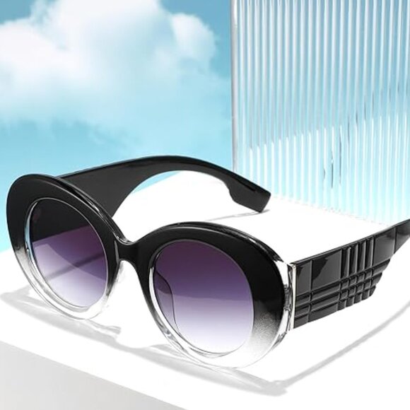 Luxury oversized oval sunglasses main image 5